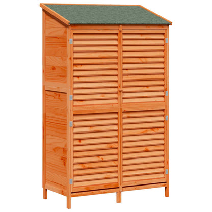 Garden Shed Brown 106 x 56 x 176.5 cm Solid Fir Wood
