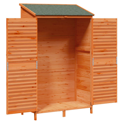 Garden Shed Brown 106 x 56 x 176.5 cm Solid Fir Wood