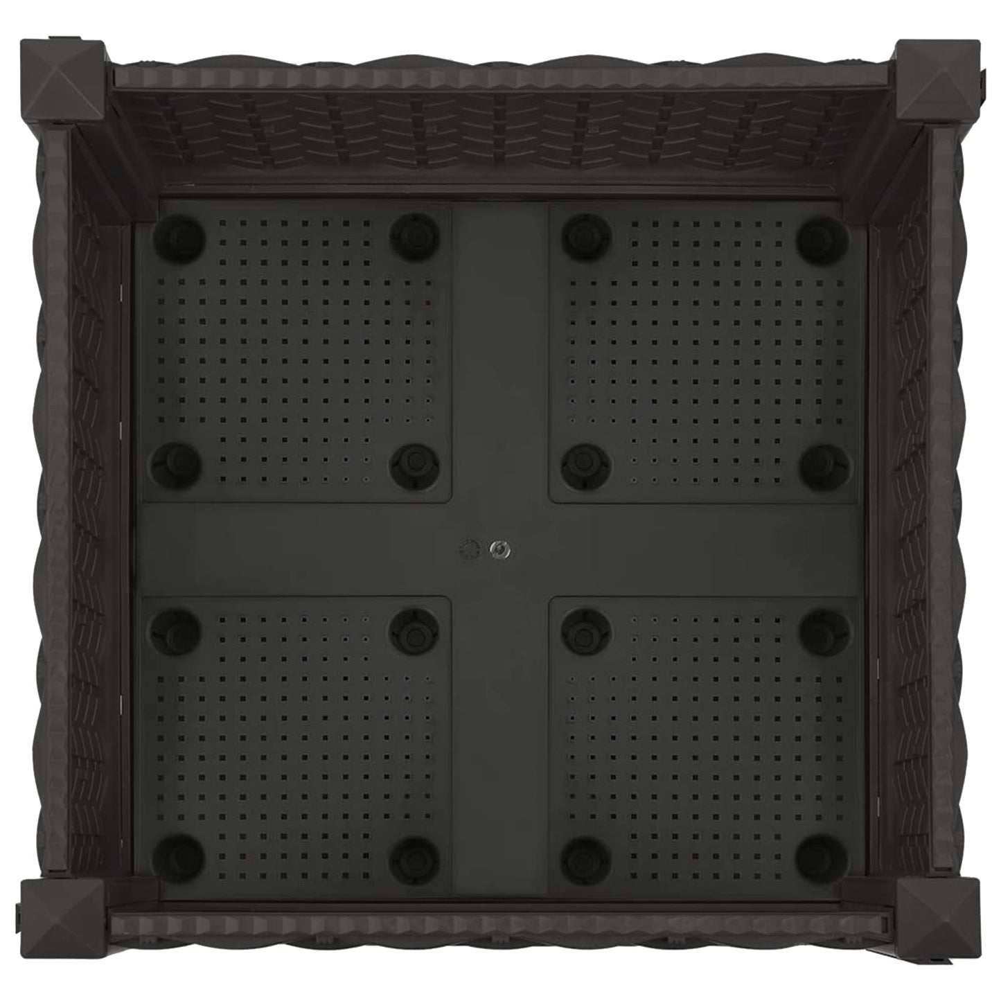 Garden Planter with Wheels Black 40 x 40 x 29 cm PP