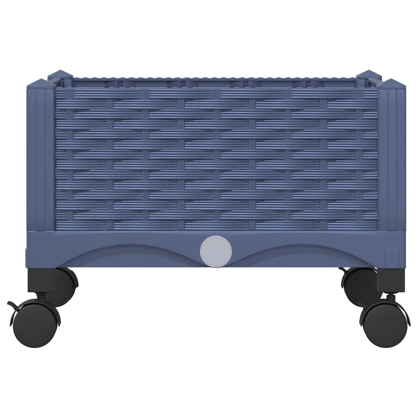 Garden Planter with Wheels Blue Grey 40 x 40 x 33 cm PP