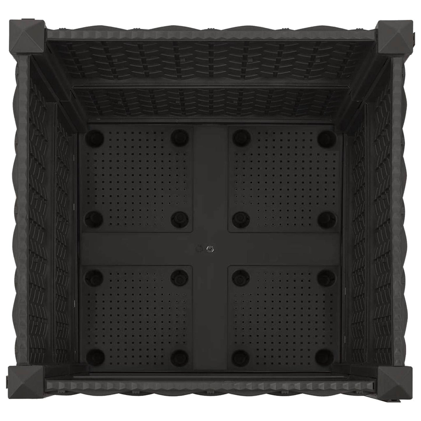 Garden Planter with Wheels Black 40 x 40 x 44 cm PP