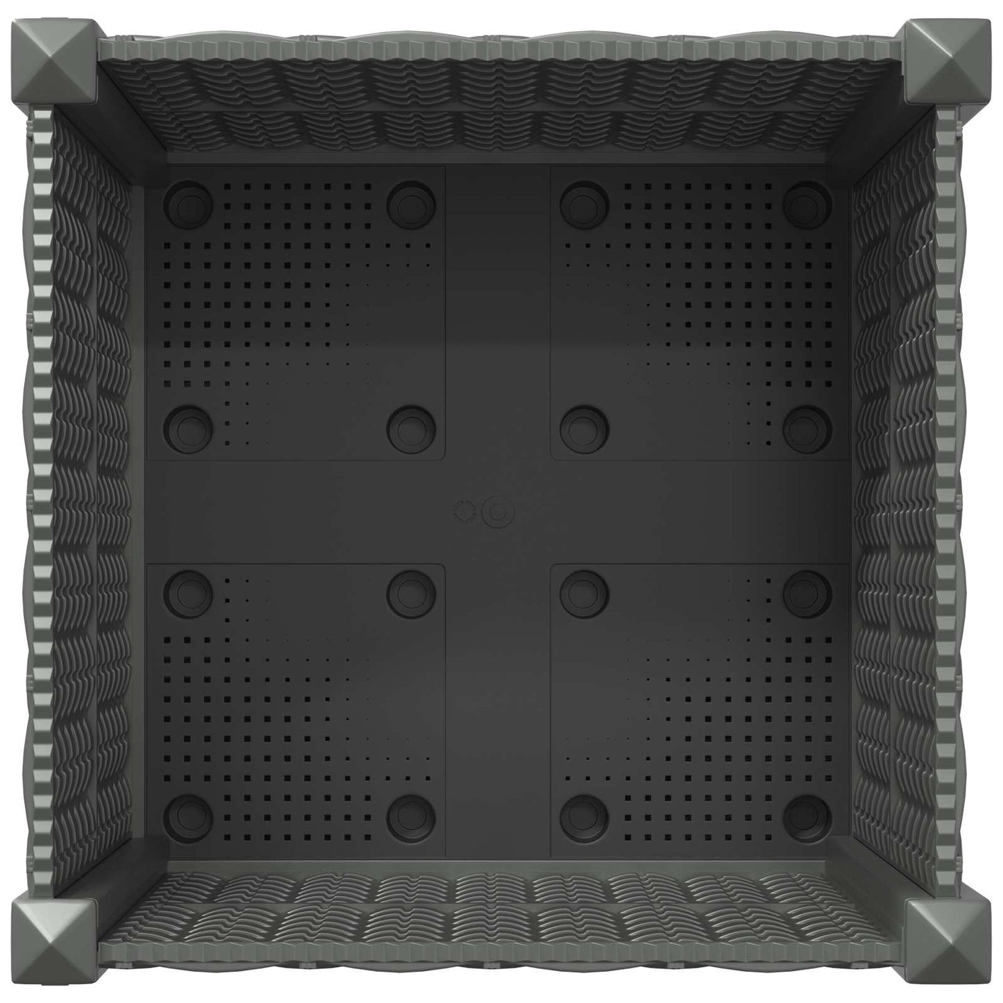 Garden Planter with Wheels Light Grey 40 x 40 x 48 cm PP