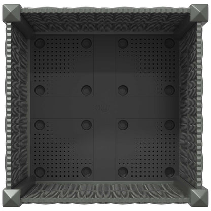 Garden Planter with Wheels Light Grey 40 x 40 x 48 cm PP