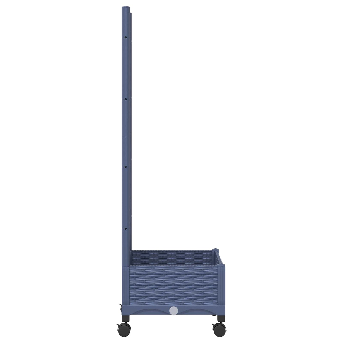 Garden Planter with Trellis&Wheels Blue Grey 40 x 40 x 131.5 cm