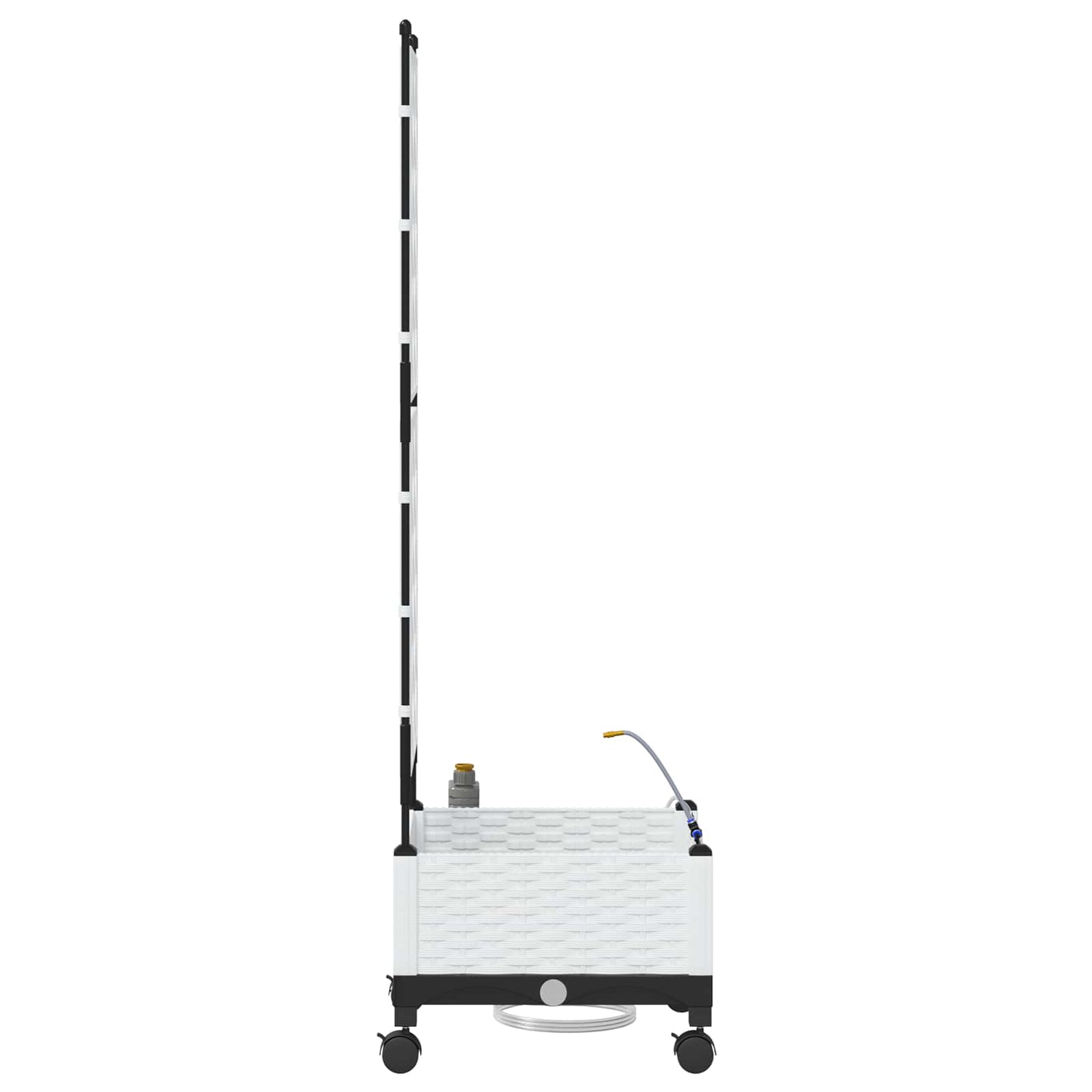 Garden Planter with Irrigation&Wheels White 40 x 40 x 132 cm PP
