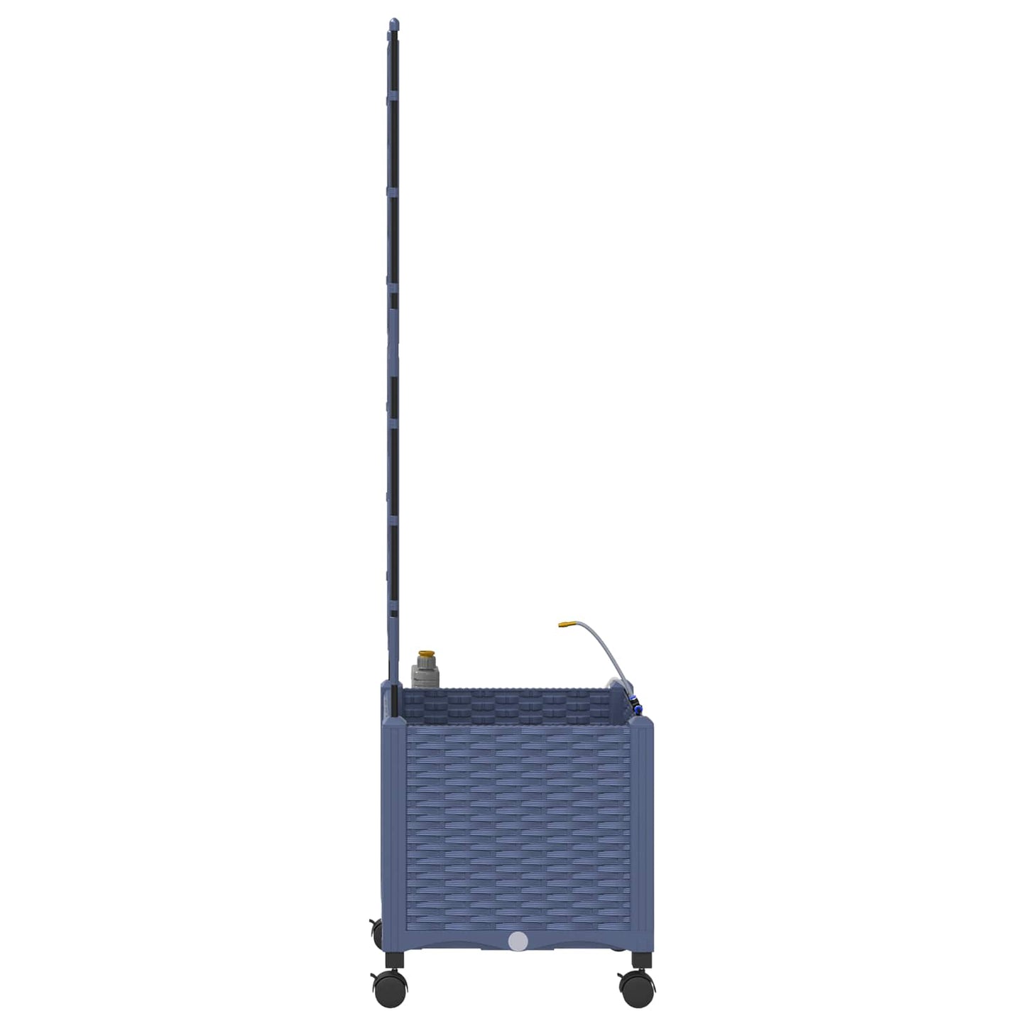 Garden Planter with Irrigation&Wheels Grey 40 x 40 x 148 cm PP