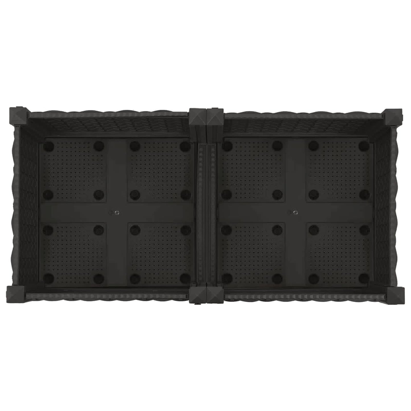 Garden Planter with Wheels Black 80 x 40 x 29 cm PP