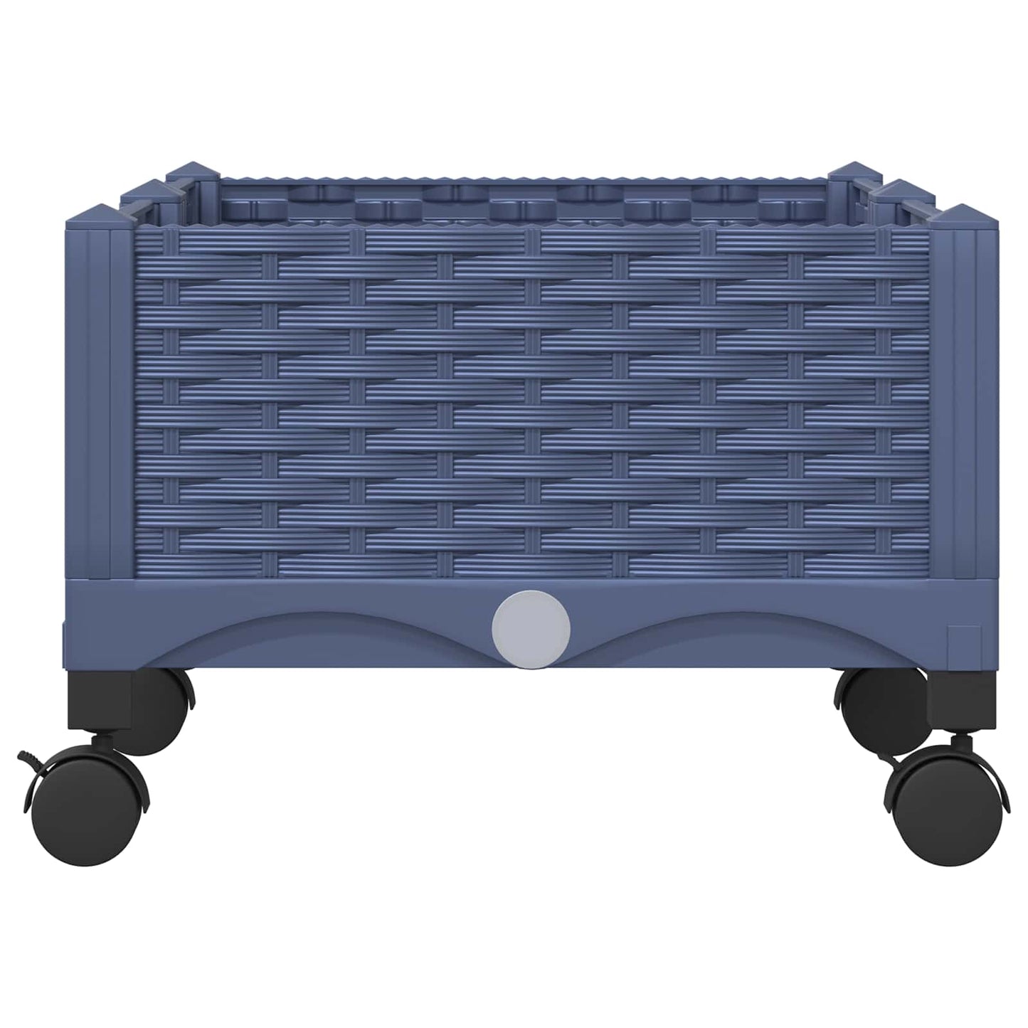 Garden Planter with Wheels Blue Grey 80 x 40 x 33 cm PP
