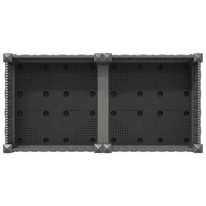 Garden Planter with Wheels Light Grey 80 x 40 x 33 cm PP