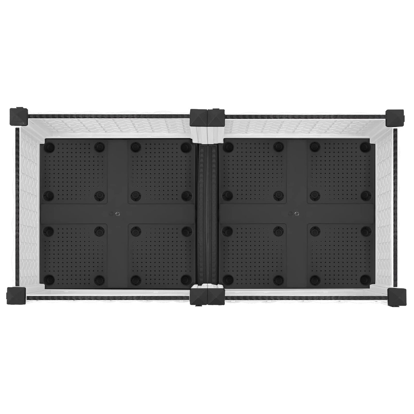 Garden Planter with Wheels White 80 x 40 x 33 cm PP
