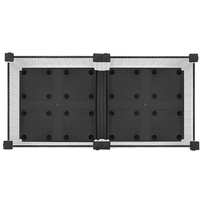 Garden Planter with Wheels White 80 x 40 x 33 cm PP