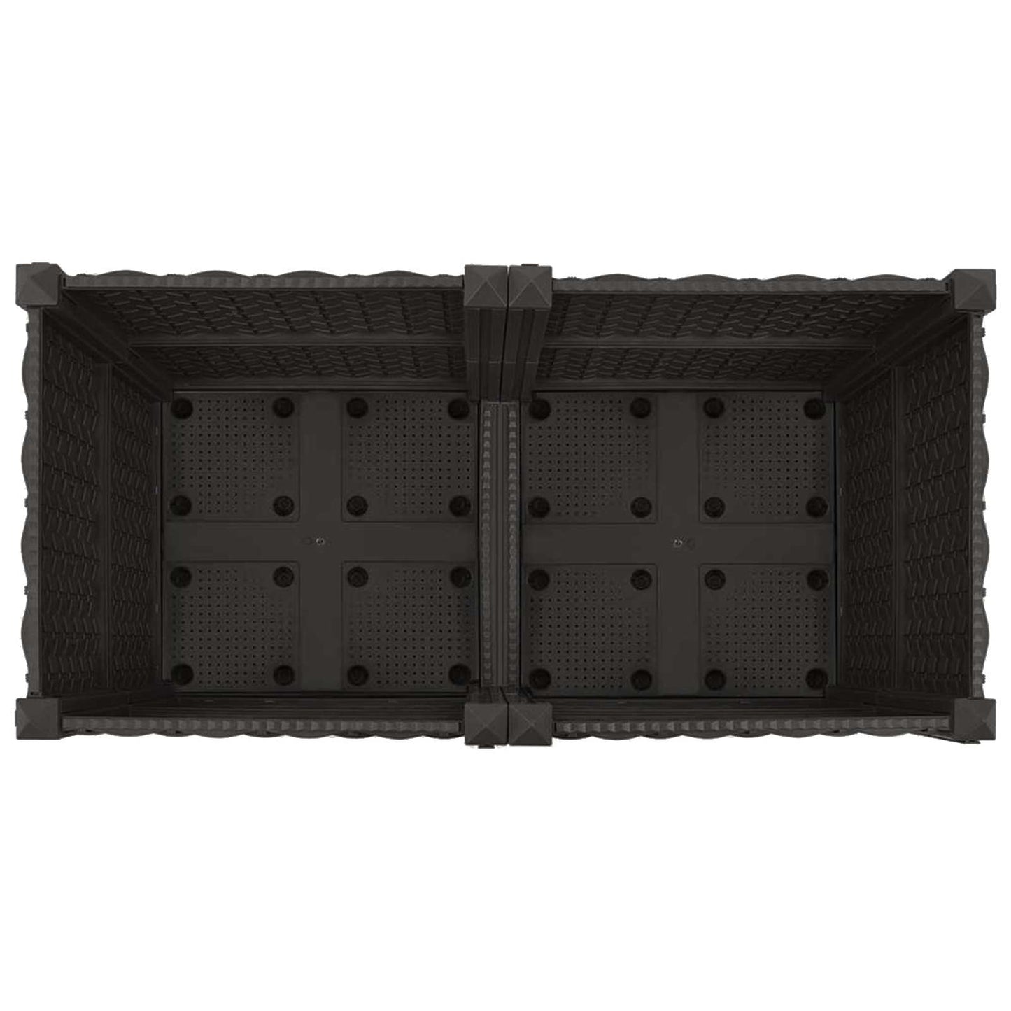 Garden Planter with Wheels Black 80 x 40 x 44 cm PP