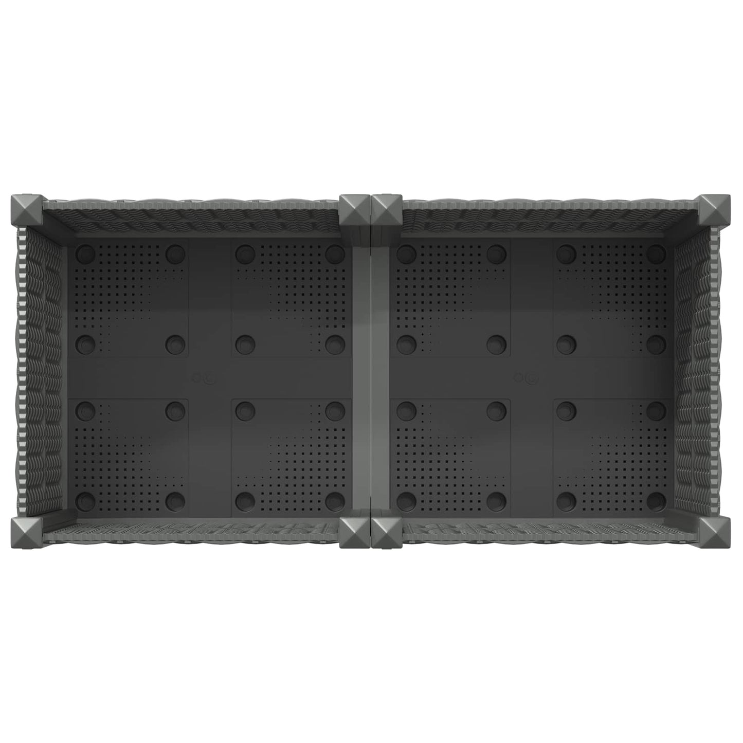 Garden Planter with Wheels Light Grey 80 x 40 x 48 cm PP
