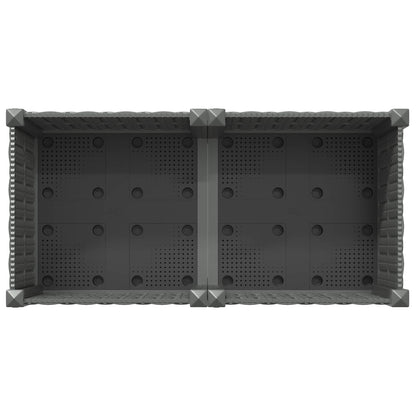 Garden Planter with Wheels Light Grey 80 x 40 x 48 cm PP