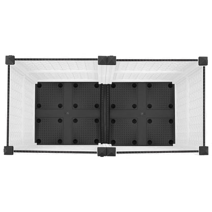 Garden Planter with Wheels White 80 x 40 x 48 cm PP