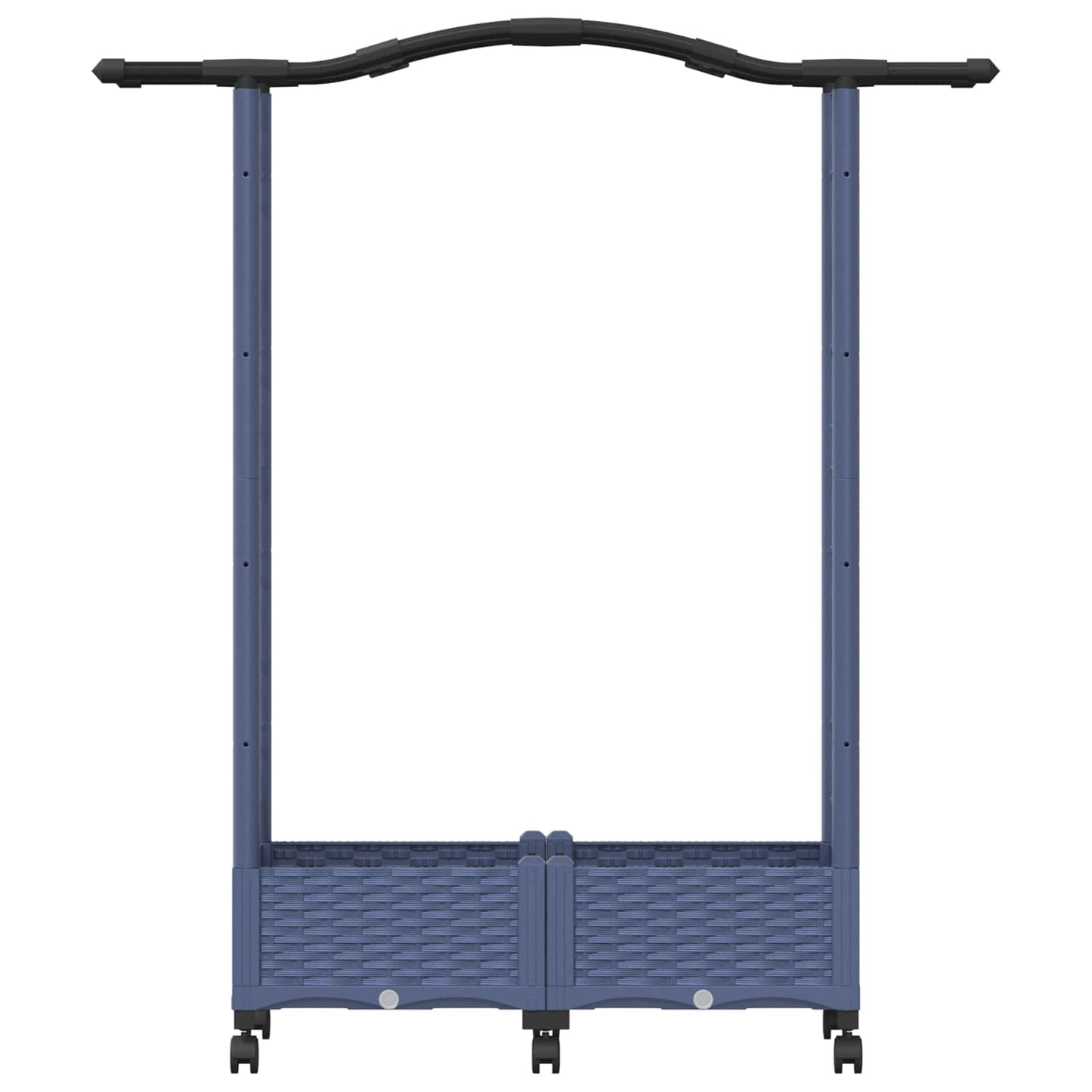 Raised Bed with Trellis and Roof Grey 124 x 40 x 129 cm PP