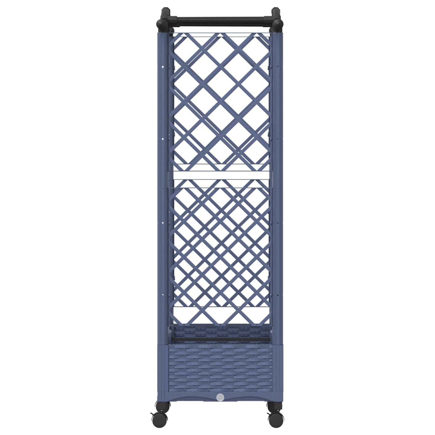 Raised Bed with Trellis and Roof Grey 124 x 40 x 129 cm PP