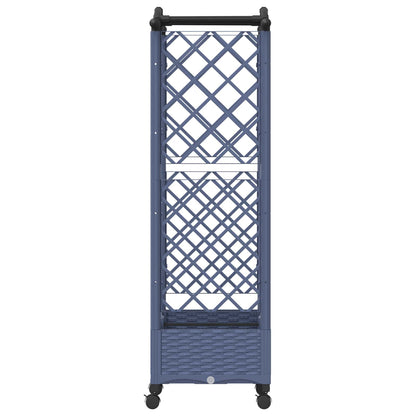 Raised Bed with Trellis and Roof Grey 124 x 40 x 129 cm PP