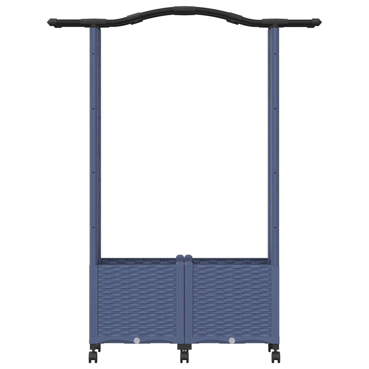 Raised Bed with Trellis and Roof Grey 125 x 40 x 144 cm PP