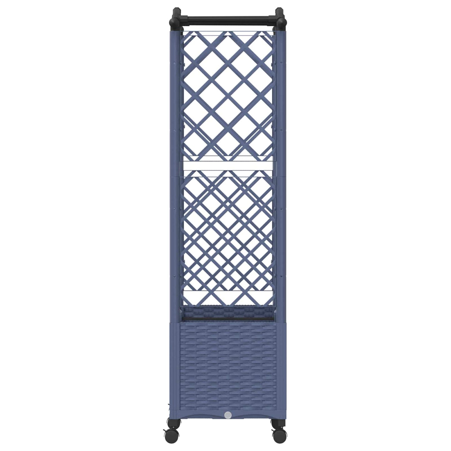 Raised Bed with Trellis and Roof Grey 125 x 40 x 144 cm PP