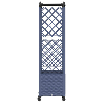 Raised Bed with Trellis and Roof Grey 125 x 40 x 144 cm PP