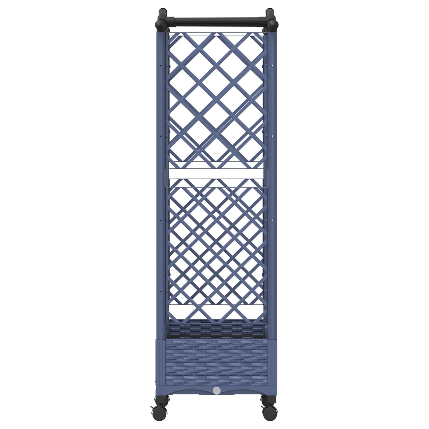 Raised Bed with Trellis and Roof Grey 124 x 40 x 129 cm PP