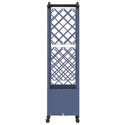 Raised Bed with Trellis and Roof Grey 122 x 40 x 144 cm PP