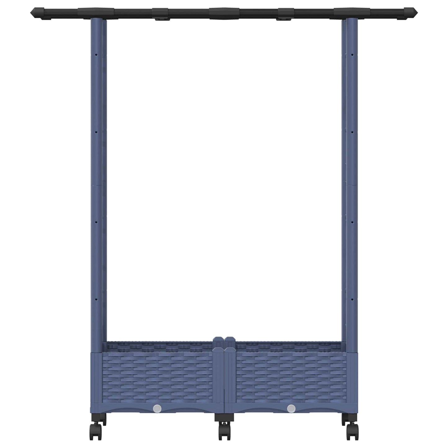 Raised Bed with Trellis and Roof Grey 122.5 x 40 x 127 cm PP