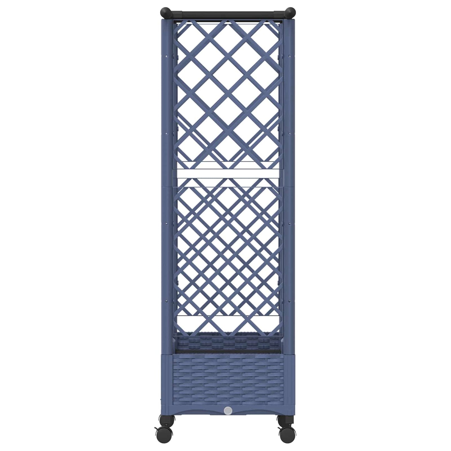 Raised Bed with Trellis and Roof Grey 122.5 x 40 x 127 cm PP