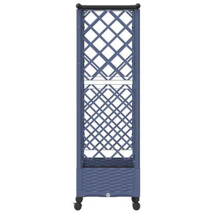 Raised Bed with Trellis and Roof Grey 122.5 x 40 x 127 cm PP