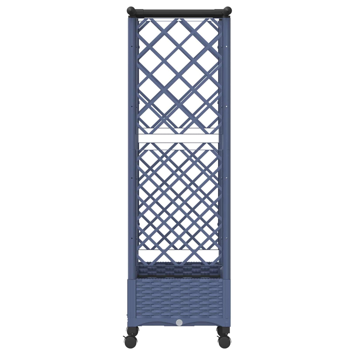 Raised Bed with Trellis and Roof Grey 124 x 40 x 127 cm PP