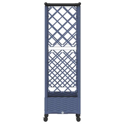 Raised Bed with Trellis and Roof Grey 124 x 40 x 127 cm PP