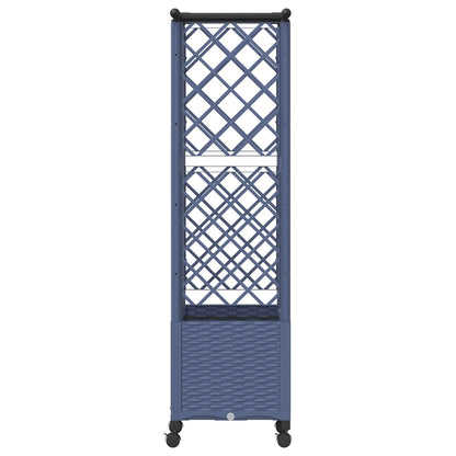 Raised Bed with Trellis and Roof Grey 124 x 40 x 142 cm PP