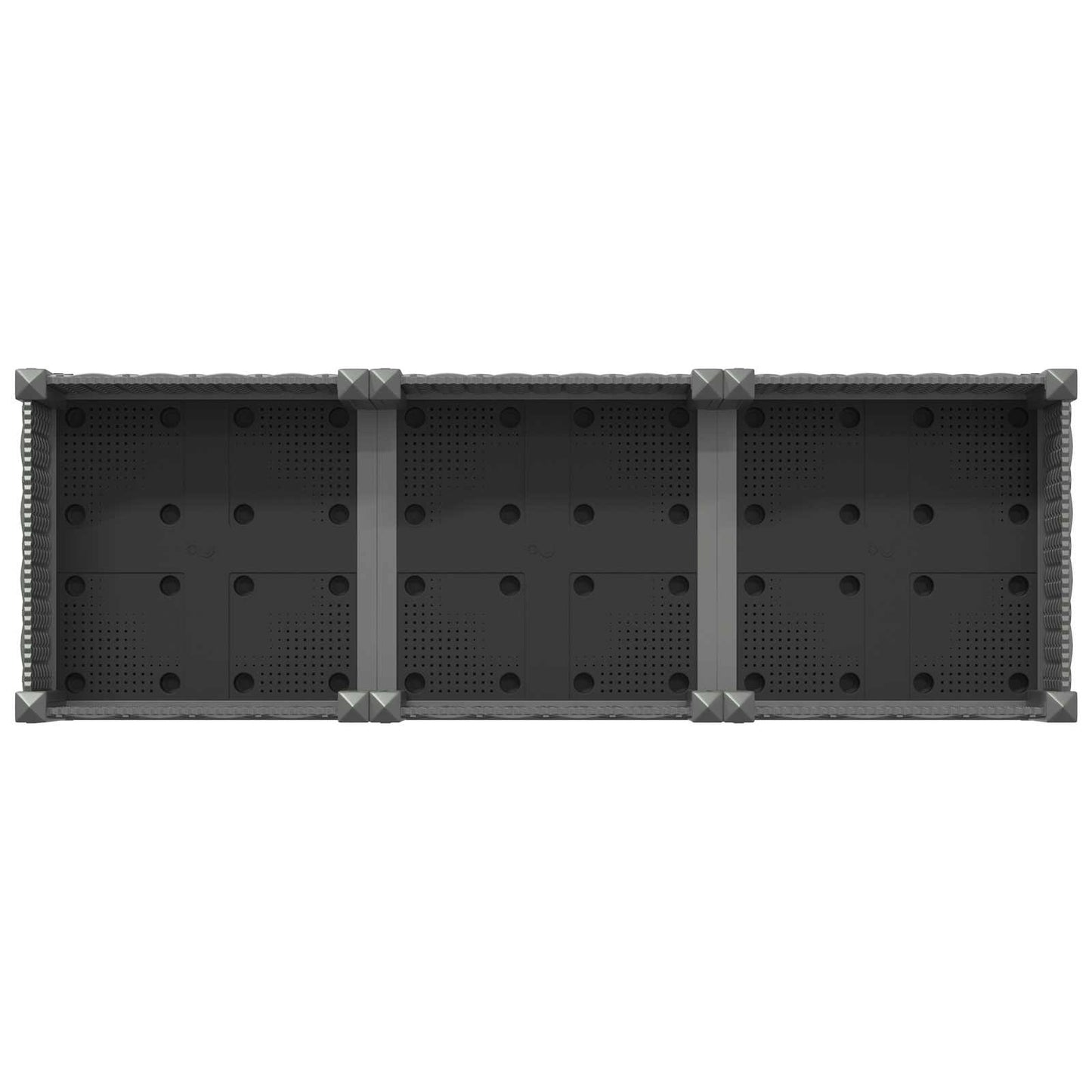 Garden Planter with Wheels Light Grey 120 x 40 x 33 cm PP