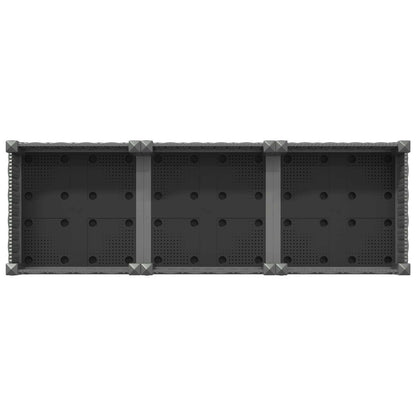 Garden Planter with Wheels Light Grey 120 x 40 x 33 cm PP