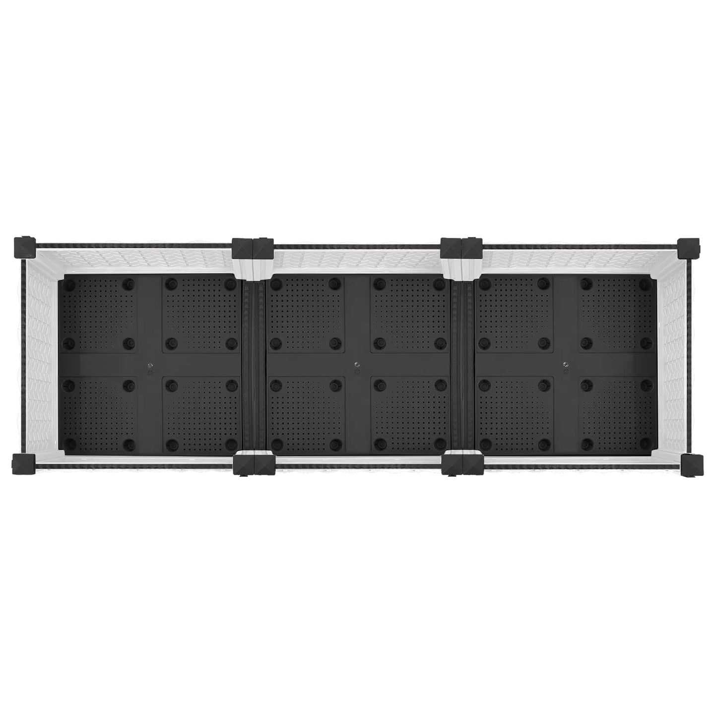 Garden Planter with Wheels White 120 x 40 x 33 cm PP