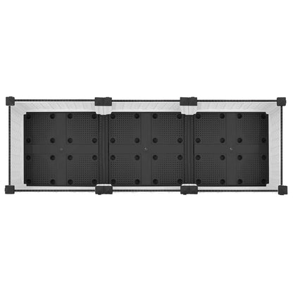 Garden Planter with Wheels White 120 x 40 x 33 cm PP