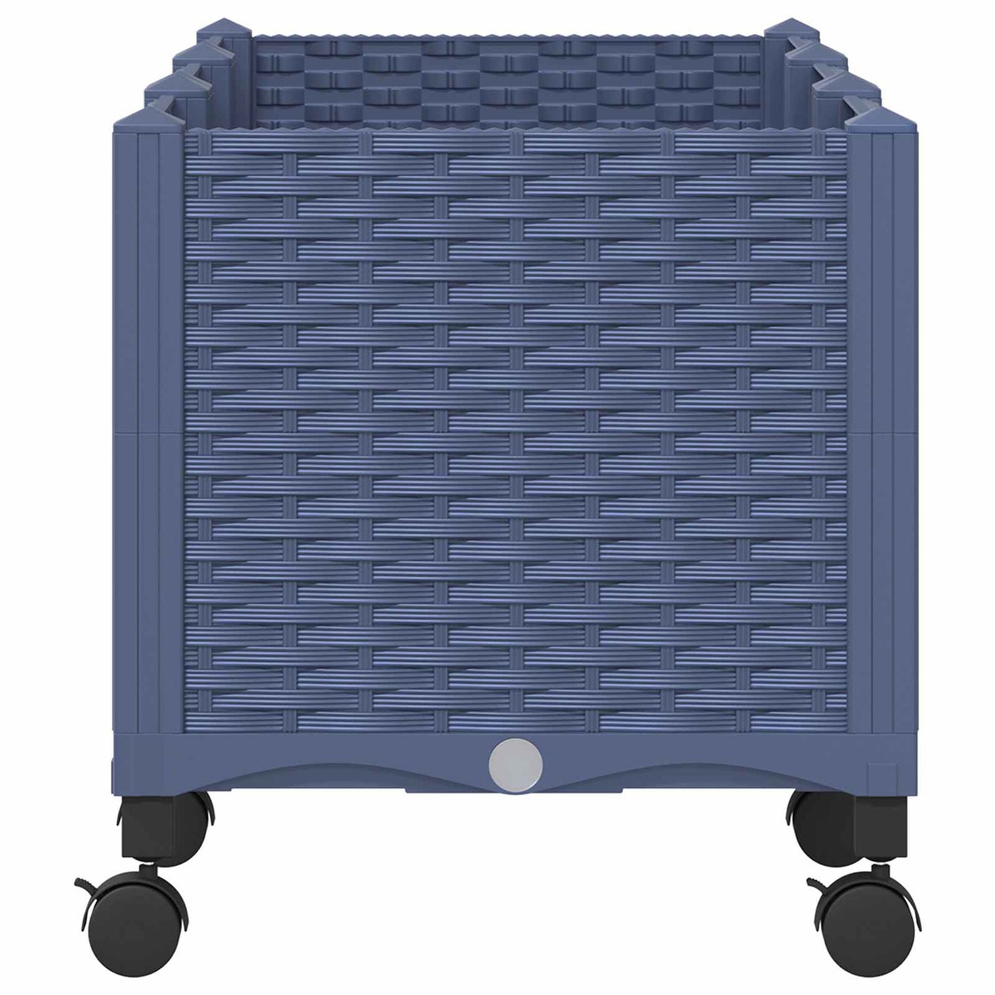 Garden Planter with Wheels Blue Grey 120 x 40 x 48 cm PP