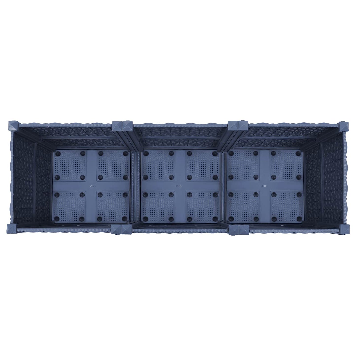 Garden Planter with Wheels Blue Grey 120 x 40 x 48 cm PP