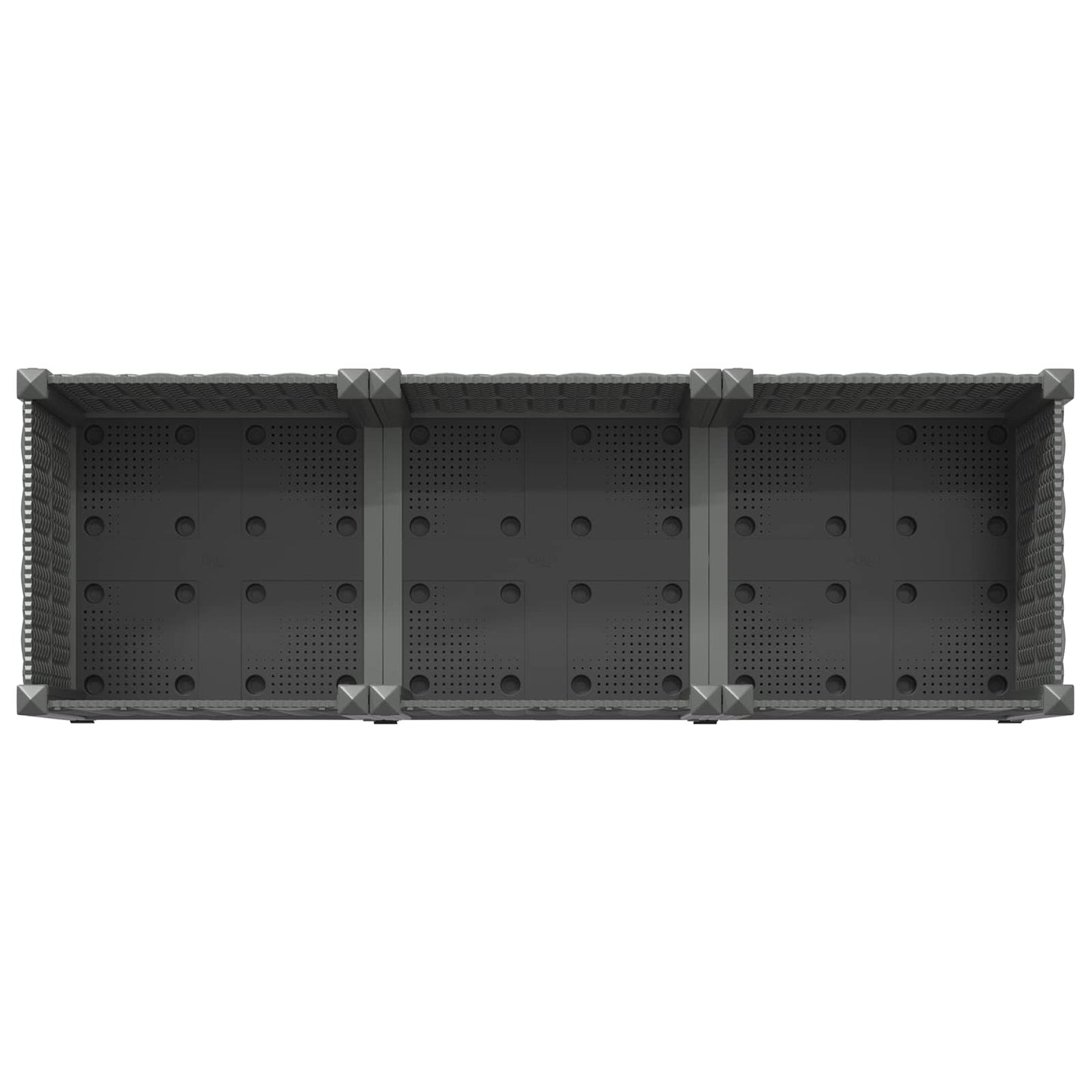 Garden Planter with Wheels Light Grey 120 x 40 x 48 cm PP