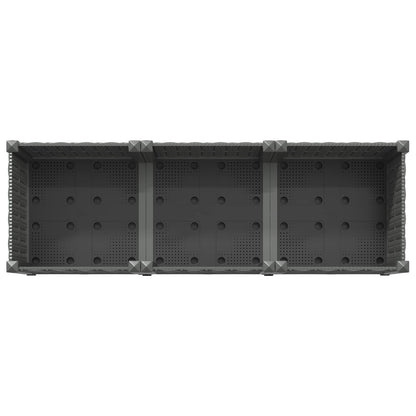 Garden Planter with Wheels Light Grey 120 x 40 x 48 cm PP