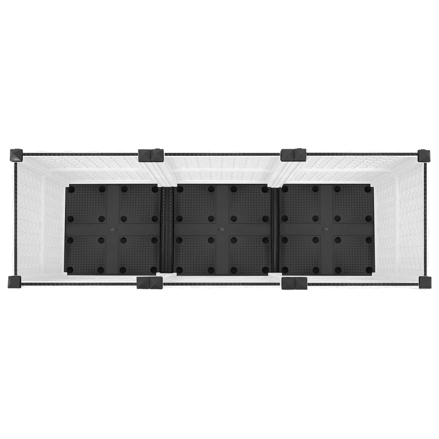 Garden Planter with Wheels White 120 x 40 x 48 cm PP