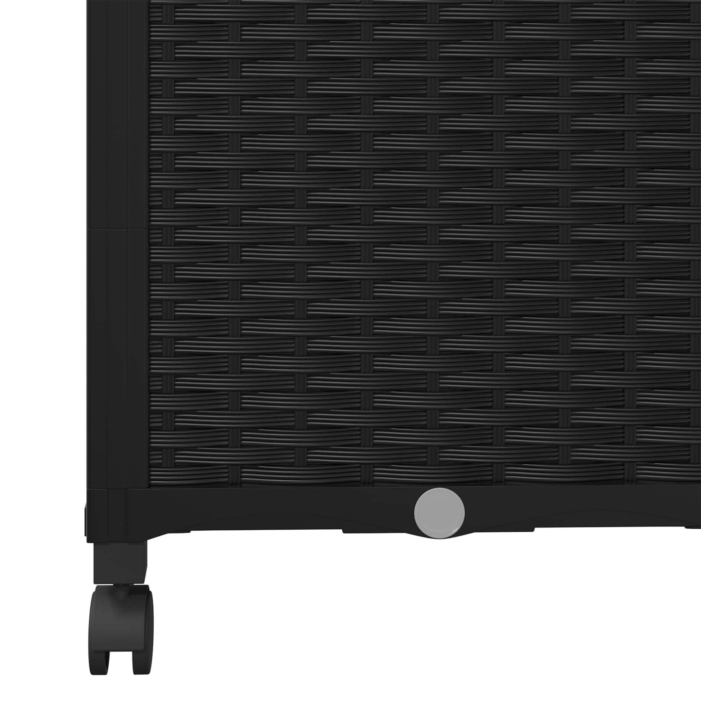 Garden Planter with Trellis&Wheels Black 120 x 40 x 146 cm PP