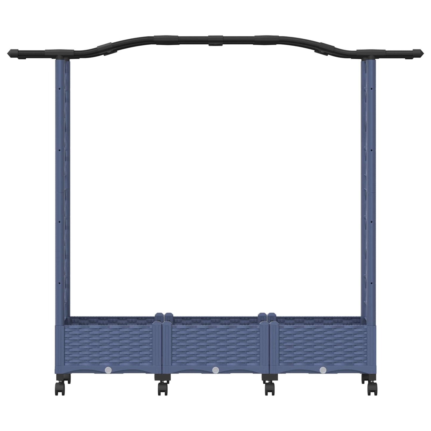 Raised Bed with Trellis and Roof Grey 169 x 40 x 129 cm PP