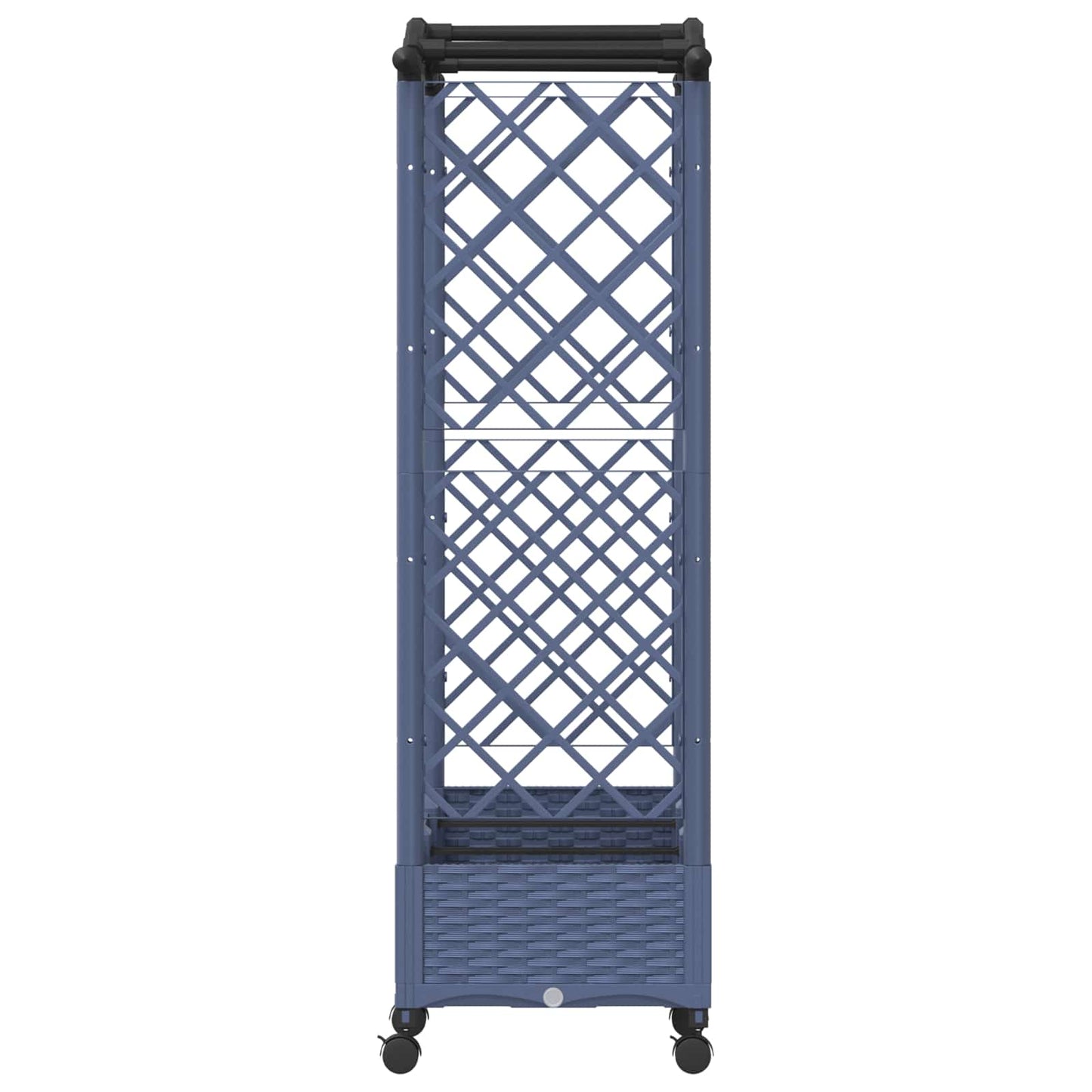 Raised Bed with Trellis and Roof Grey 169 x 40 x 129 cm PP