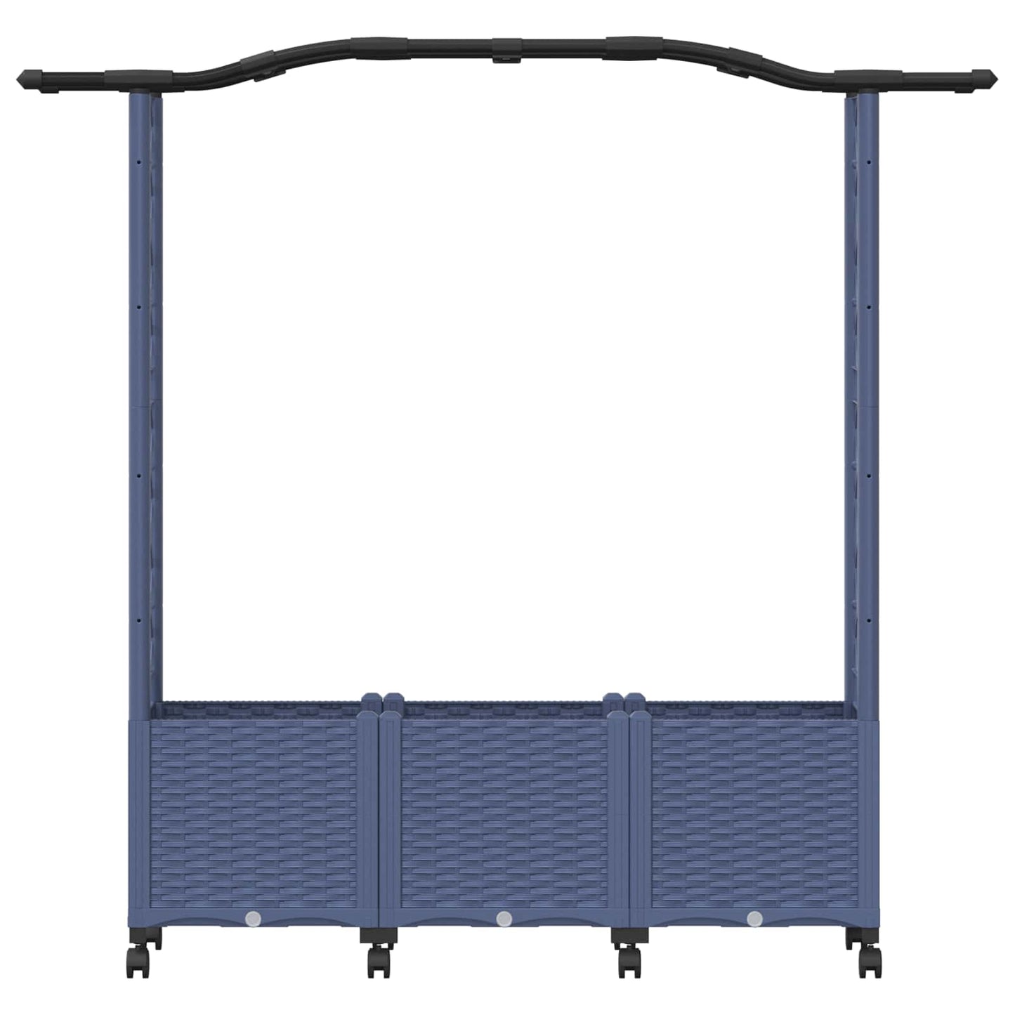 Raised Bed with Trellis and Roof Grey 164 x 40 x 144 cm PP