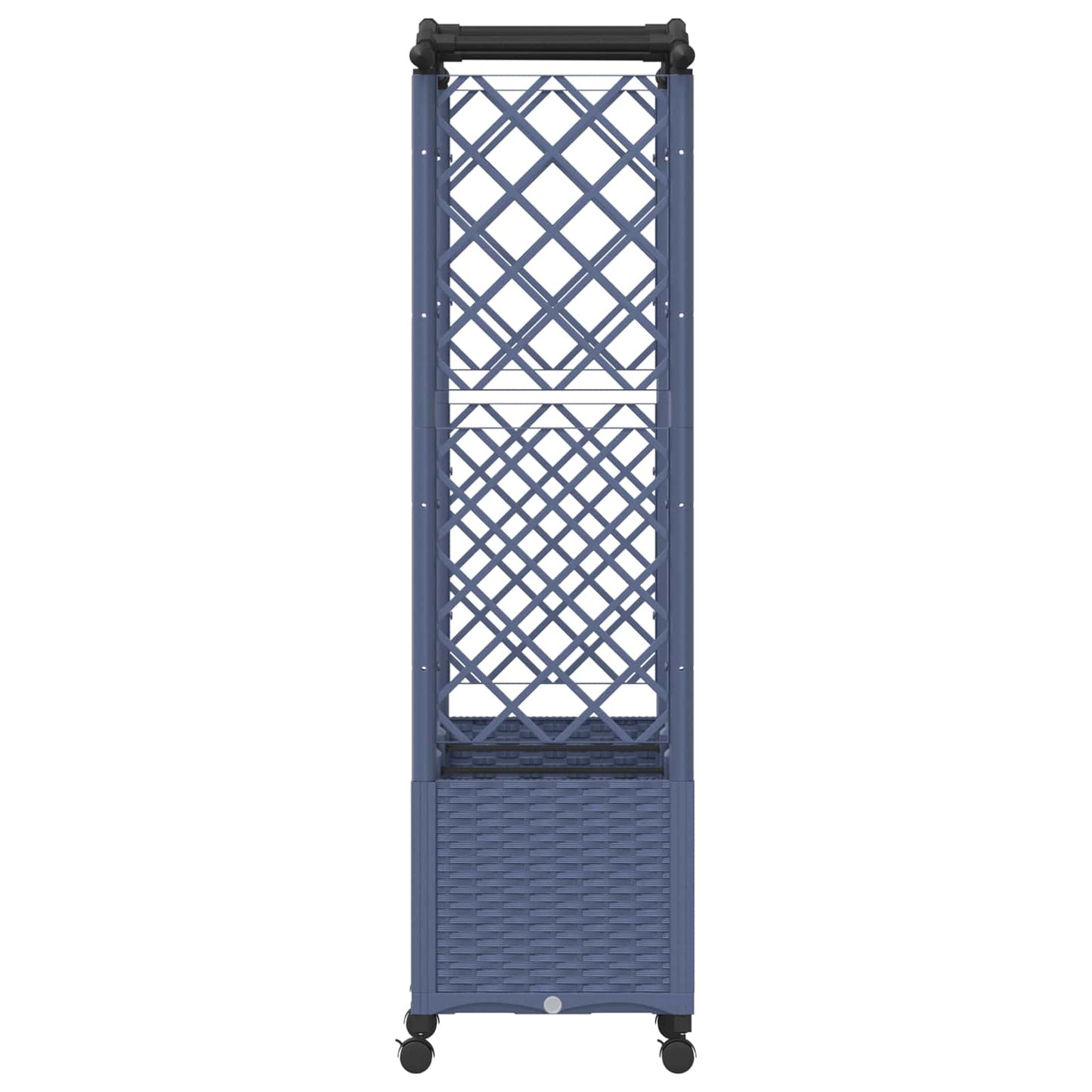 Raised Bed with Trellis and Roof Grey 164 x 40 x 144 cm PP