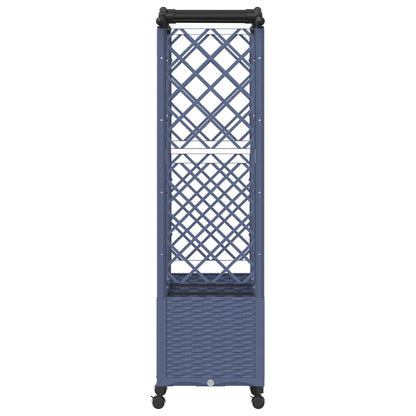 Raised Bed with Trellis and Roof Grey 164 x 40 x 144 cm PP