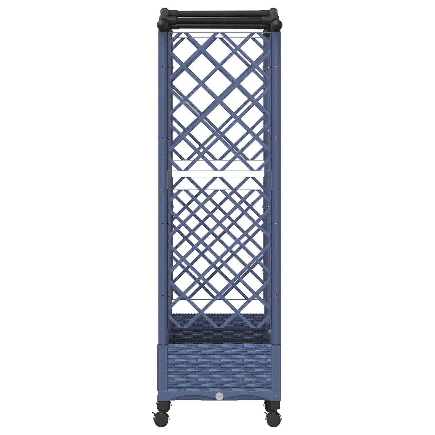 Raised Bed with Trellis and Roof Grey 163 x 40 x 129 cm PP