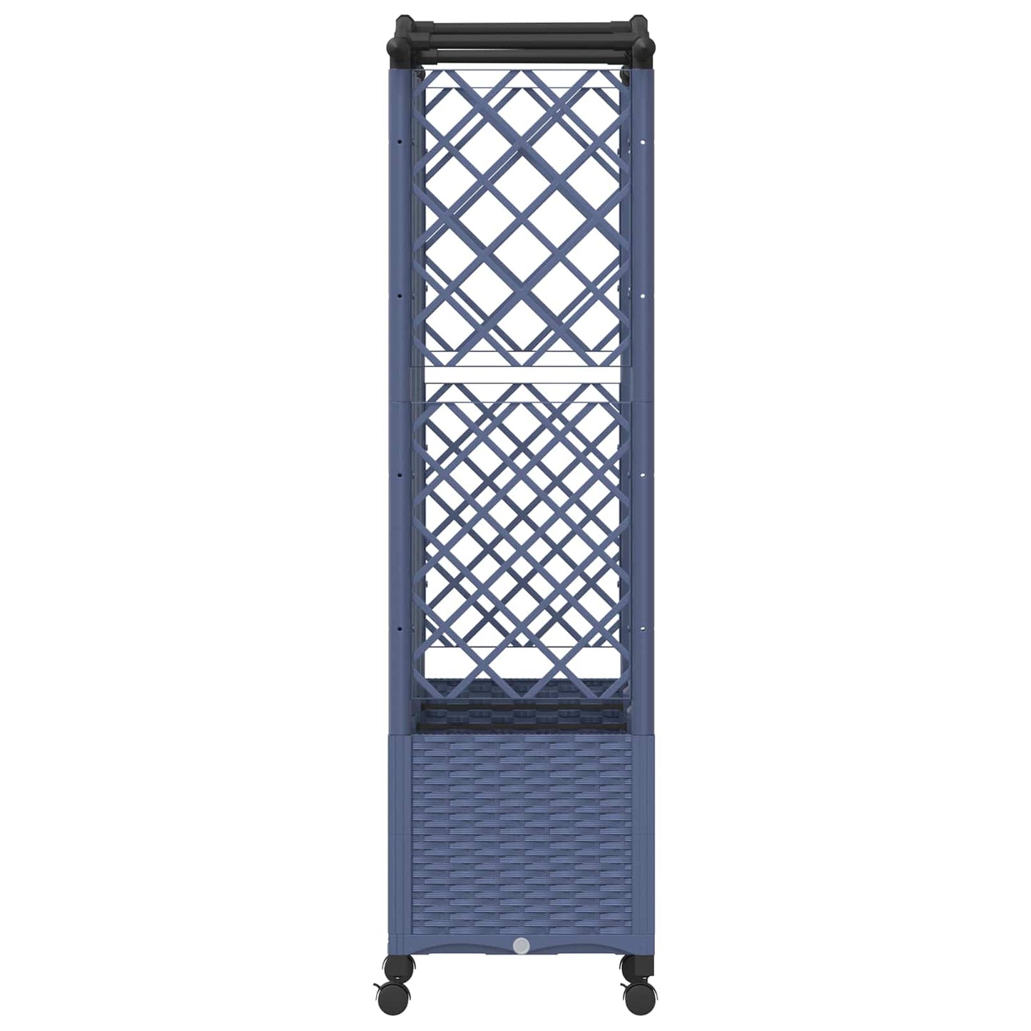 Raised Bed with Trellis and Roof Grey 163 x 40 x 144 cm PP